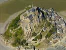 Photos aériennes de "baie" - Photo réf. U110016 - Le Mont-Saint-Michel et sa baie (Manche) sont classs au Patrimoine Mondial de l'UNESCO. 