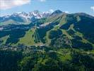 Photos aériennes de "Montagne" - Photo réf. U110380 - Il s'agit de la station de ski de Courchevel, situe sur les hauteurs de la commune de Saint-Bon-Tarentaise.