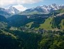 Photos aériennes de "Montagne" - Photo réf. U110382 - Il s'agit de la station de ski de Courchevel, situe sur les hauteurs de la commune de Saint-Bon-Tarentaise.