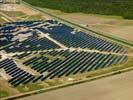 Photos aériennes de "136" - Photo réf. U112205 - Le chantier d'installation de la plus puissante centrale photovoltaique du monde sur l'ancienne base arienne 136 de Toul-Rosires par EDF Energies Nouvelles au 1er Aot 2011.