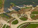 Photos aériennes de "energie" - Photo réf. U113134 - Le chantier d'installation de la plus puissante centrale photovoltaique du monde sur l'ancienne base arienne 136 de Toul-Rosires par EDF Energies Nouvelles au 29 Aot 2011.