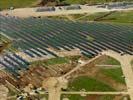 Photos aériennes de "EDF" - Photo réf. U113135 - Le chantier d'installation de la plus puissante centrale photovoltaique du monde sur l'ancienne base arienne 136 de Toul-Rosires par EDF Energies Nouvelles au 29 Aot 2011.