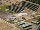 Photos aériennes de "EDF" - Photo réf. U115341 - Le chantier d'installation de la plus puissante centrale photovoltaique du monde sur l'ancienne base arienne 136 de Toul-Rosires par EDF Energies Nouvelles au 15 Septembre 2011.