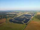 Photos aériennes de "base" - Photo réf. U115343 - Le chantier d'installation de la plus puissante centrale photovoltaique du monde sur l'ancienne base arienne 136 de Toul-Rosires par EDF Energies Nouvelles au 28 Septembre 2011.