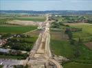 Photos aériennes de Hérange (57119) - Le Chantier de la LGV Est Phase 2 - Lot 42 | Moselle, Lorraine, France - Photo réf. E118609 - Vue arienne de la trace