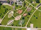 Photos aériennes de "jardins" - Photo réf. E123800 - Le Jardin des Deux Rives qui est le symbole de l'amiti franco-allemande.