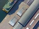 Photos aériennes de "eoliennes" - Photo réf. E124553 - Des pales d'oliennes sur le port de Dieppe.