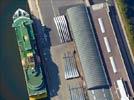 Photos aériennes de "eoliennes" - Photo réf. E124554 - Des pales d'oliennes sur le port de Dieppe.