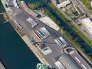 Photos aériennes de "eoliennes" - Photo réf. E124555 - Des pales d'oliennes sur le port de Dieppe.
