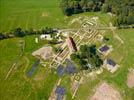 Photos aériennes de "archeologie" - Photo réf. E124562 - Une petite ville de l'poque gallo-romaine en cours de fouille.