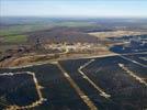 Photos aériennes de "EDF" - Photo réf. U115355 - Le chantier d'installation de la plus puissante centrale photovoltaique du monde sur l'ancienne base arienne 136 de Toul-Rosires par EDF Energies Nouvelles au 16 Janvier 2012.