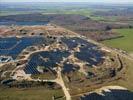 Photos aériennes de "puissante" - Photo réf. U115360 - Le chantier d'installation de la plus puissante centrale photovoltaique du monde sur l'ancienne base arienne 136 de Toul-Rosires par EDF Energies Nouvelles au 16 Janvier 2012.