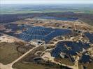 Photos aériennes de "puissante" - Photo réf. U115361 - Le chantier d'installation de la plus puissante centrale photovoltaique du monde sur l'ancienne base arienne 136 de Toul-Rosires par EDF Energies Nouvelles au 16 Janvier 2012.