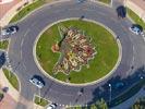 Photos aériennes de "tapis" - Photo réf. E133012 - Tapis Floral en Paon  cot de l'Htel de Ville