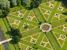 Photos aériennes de "jardins" - Photo réf. E133840 - Le parterre, un des jardins du Chteau de Cormatin