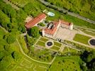 Photos aériennes de "jardins" - Photo réf. E143009 - Le Chteau de La Batisse et ses jardins  la franaise