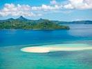 Photos aériennes de Bandrele (97620) - Mtsanga Tsoholé | Mayotte, Mayotte, France - Photo réf. E143553 - L'Ilot de sable blanc entour d'eau bleu paradisiaque