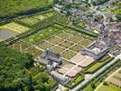 Photos aériennes de "jardins" - Photo réf. E151470 - Les jardins  la Franaise du Chteau de Villandry sont remarquables.