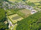 Photos aériennes de "Chateau" - Photo réf. E151472 - Les jardins  la Franaise du Chteau de Villandry sont remarquables.