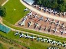 Photos aériennes de "parc" - Photo réf. E152626 - Une collection impressionnante de plus de 80 avions de chasse est prsente dans le parc du chteau.