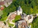 Photos aériennes de "Bourgogne" - Photo réf. E152653 - Le Chteau de la Rochepot et ses toits typiques de la rgion Bourgogne