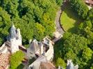 Photos aériennes de "châteaux" - Photo réf. E152656 - Le Chteau de la Rochepot et ses toits typiques de la rgion Bourgogne