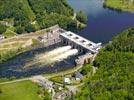 Photos aériennes de "hydroélectrique" - Photo réf. E152960 - Le barrage hydrolectrique du Sablier sur la Dordogne