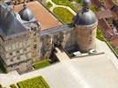 Photos aériennes de "châteaux" - Photo réf. E153039 - Le Chteau de Hautefort et ses jardins  la Franaise