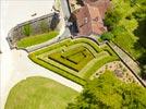 Photos aériennes de "chateaux" - Photo réf. E153040 - Le Chteau de Hautefort et ses jardins  la Franaise