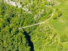 Photos aériennes de "passerelle" - Photo réf. E153768 - La Passerelle d'Holzart suspendue au-dessus du canyon d'Olhadubi