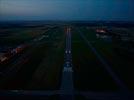 Photos aériennes de "aerodrome" - Photo réf. T128168 - Vue de l'arodrome de Chambley LFJY  la nuit tombante.