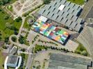 Photos aériennes de Mulhouse (68100) | Haut-Rhin, Alsace, France - Photo réf. U146308 - Le toit multicolore de la Cit du Train de Mulhouse