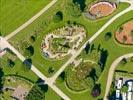 Photos aériennes de "jardins" - Photo réf. U146365 - Le Jardin des Deux Rives qui est le symbole de l'amiti franco-allemande.