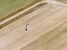 Photos aériennes de Eckwersheim (67550) | Bas-Rhin, Alsace, France - Photo réf. E150878 - Une cigogne en plein vol