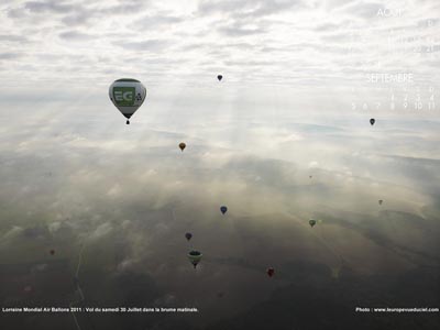 Vue aérienne du Lorraine Mondial Air Ballons 2011 (Meurthe-et-Moselle)