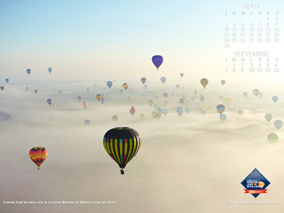 Envol du 31 juillet au matin pendant le Lorraine Mondial Air Ballons 2015 à Chambley