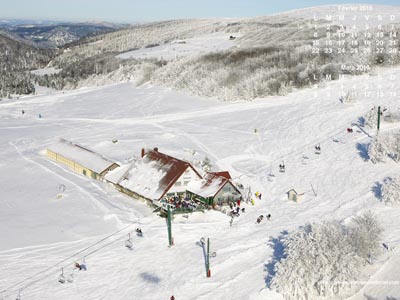 Une piste de ski dans les Vosges