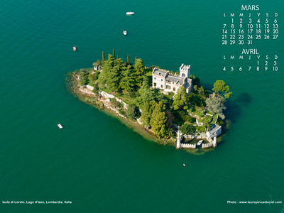 Isola di Loreto, Lac d'Iseo, Lombardie (Italie)