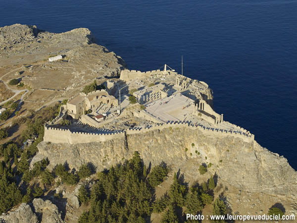 L'Acropole de Lindos sur l'Île de Rhodes