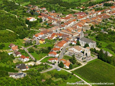 Photographie aérienne de la commune de Bruley