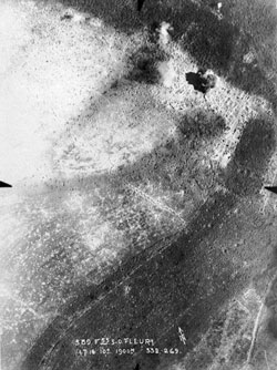 Vue aérienne des champs de bataille de Verdun en 1916