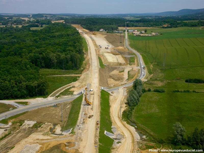 Exemple de suivi avec environ 80 mètres de part et d'autre du tracé