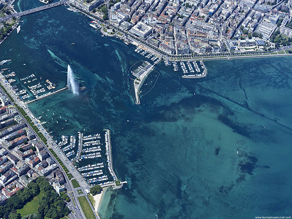 Le lac Léman vu du ciel