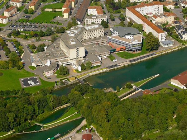 Vue aérienne de l'hôpital de Verdun