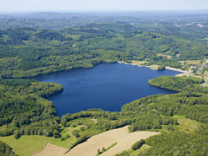 Photo aérienne lacs et étangs