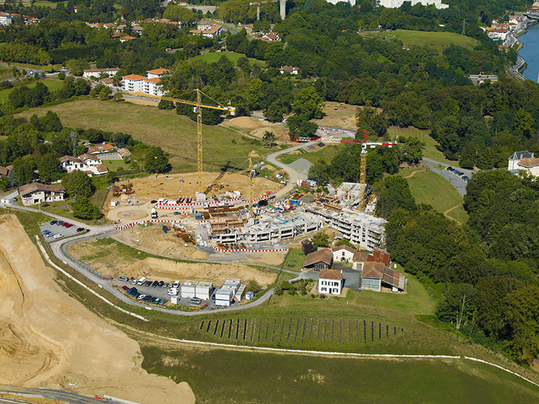 Photo aérienne d'un chantier en Aquitaine