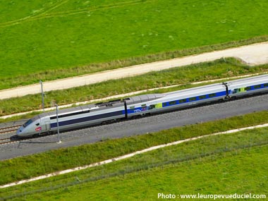 Photo aérienne du TGV