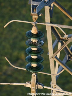 Photo aérienne d'un isolateur