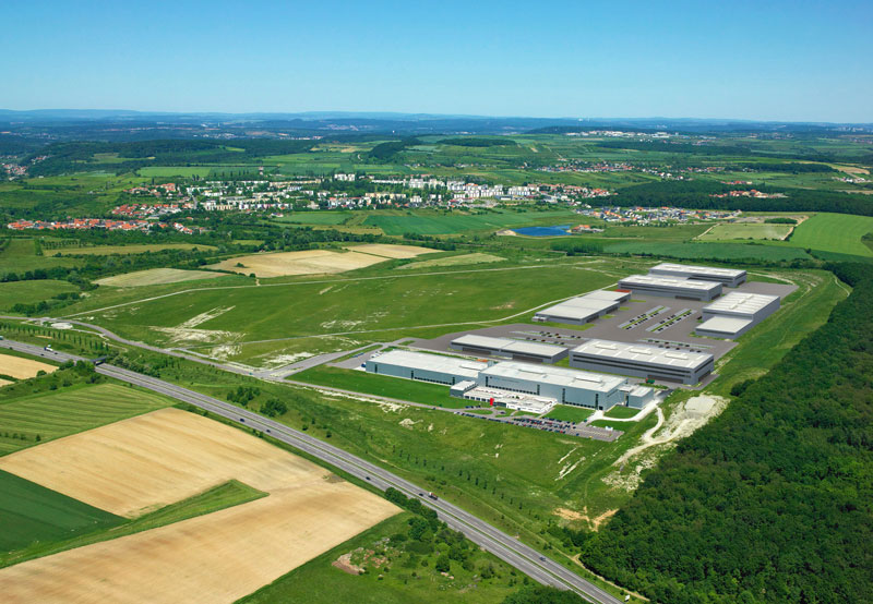 Simulation 3D vue aérienne zone industrielle Simulation 3D vue aérienne zone industrielle