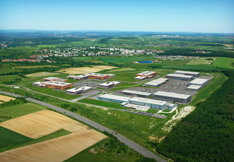 Simulation 3D vue aérienne zone industrielle Simulation 3D vue aérienne zone industrielle
